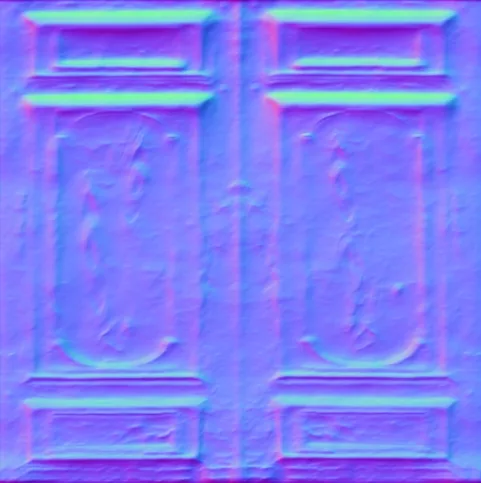 Normal Map for Jacey Gothic Door Brown Plain