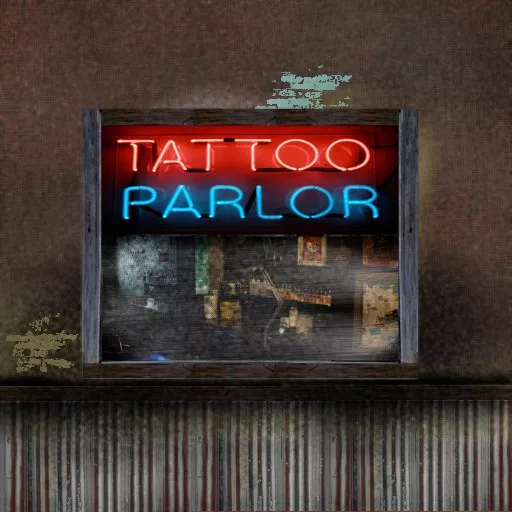 Tattoo Parlor Front Window Wall2 main texture preview