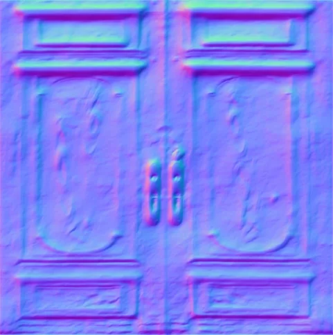 Normal Map for Jacey Gothic Door Purple Hardware
