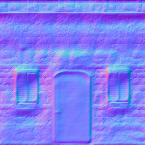 Normal Map for Dirty4 Wall With Door2
