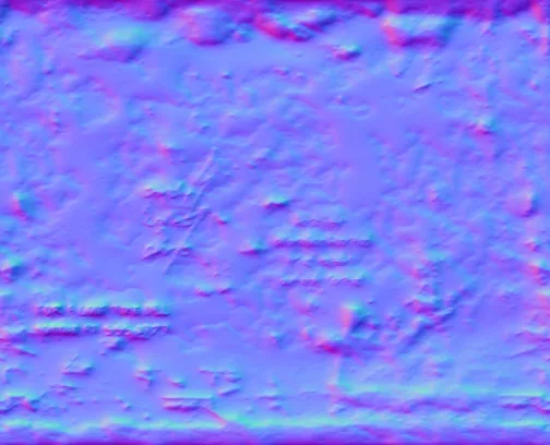Normal Map for Dirty Rusted Metal Stall Wall5
