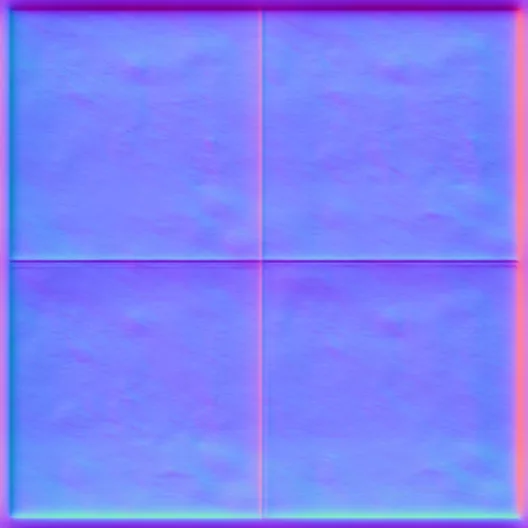 Normal Map for Gray Cement Dirty Tiles Border