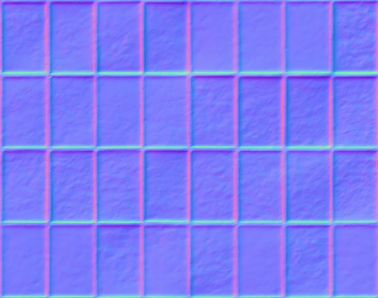 Normal Map for Brown Tiles