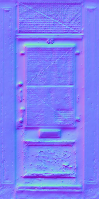 Normal Map for Door White Mesh