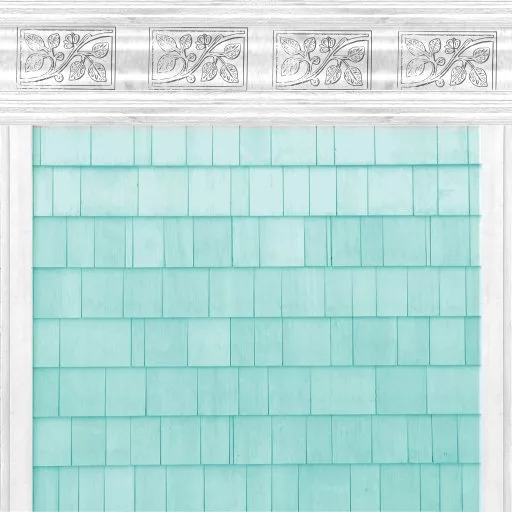 Shingled Teal Siding With Molding2 main texture preview