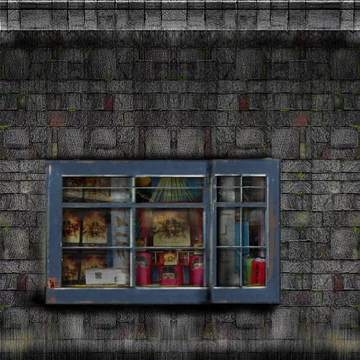 Dirty3 Wall2 With Store Window1 main texture preview