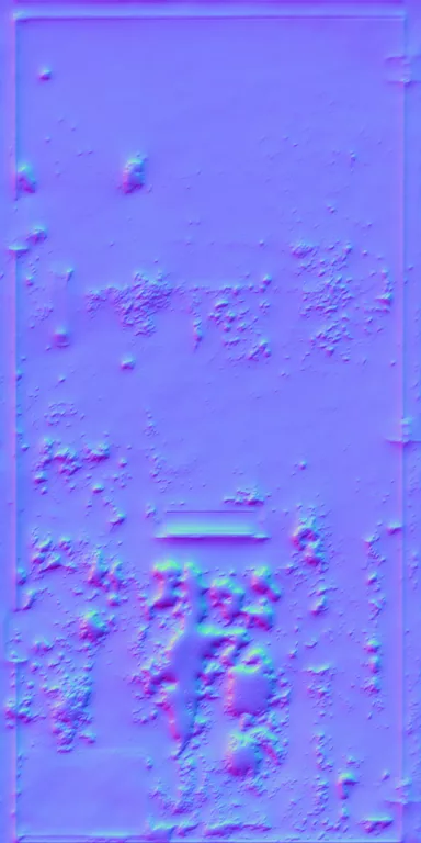 Normal Map for Door Steel Cyan