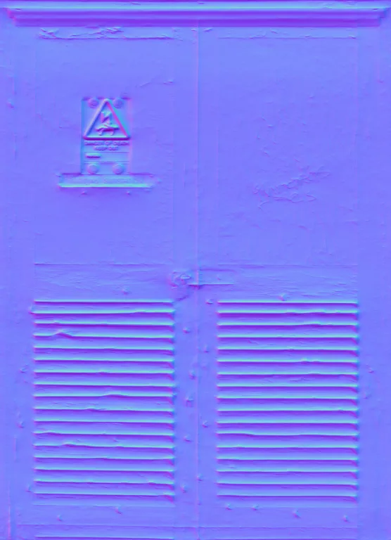 Normal Map for Doors Wood Substation