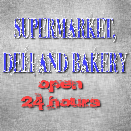 Supermarket Open 24 Hours Window main texture preview