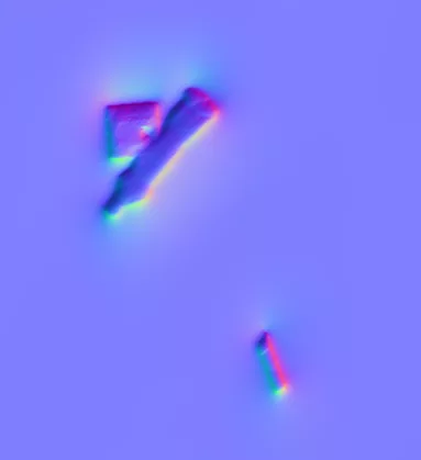 Normal Map for Condom And Cigarette Butt