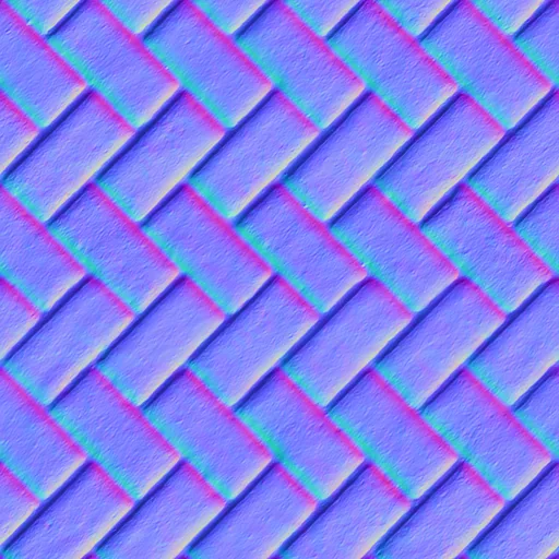 Normal Map for Ground Brick Parker