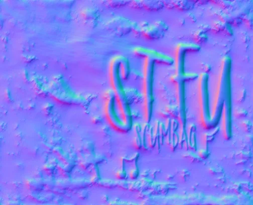 Normal Map for Dirty Rusted Metal Stall Wall6