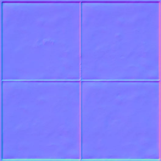 Normal Map for Gray Cement2 Dirty Tiles Border