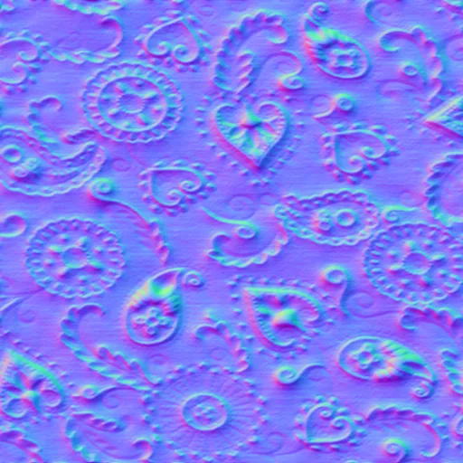 Normal Map for Bandana Natural By Linda Kellie