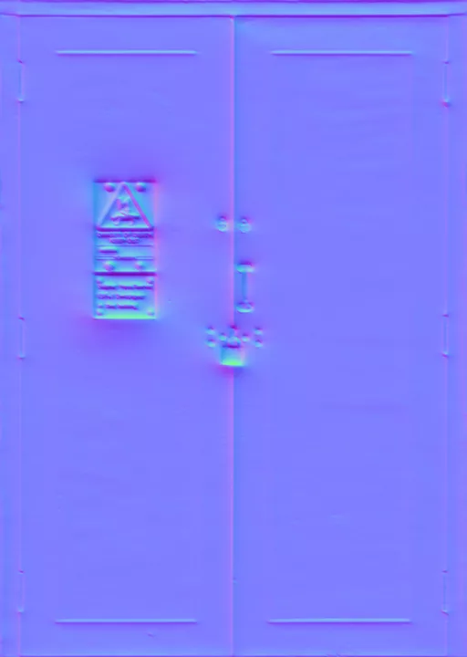 Normal Map for Doors Metal Green Danger