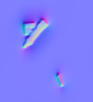 Normal Map for Condom And Cigarette Butt