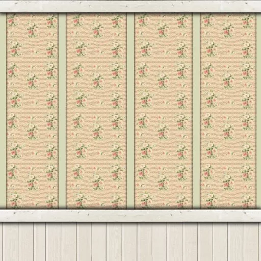 Cottage Inside Wall Rose And Green main texture preview