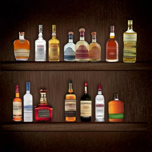 Tiki Summer Shelf With Bottles main texture preview