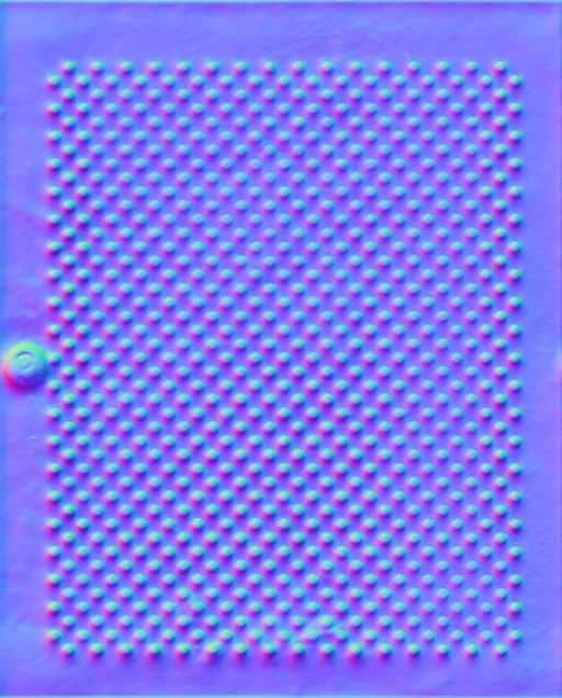 Normal Map for Metal Cover Drilled