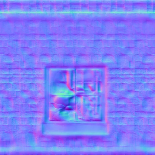 Normal Map for Dirty3 Wall2 With Store Window4