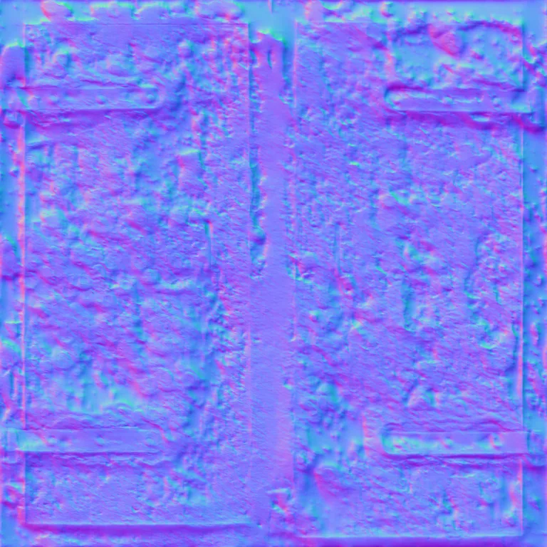 Normal Map for Doors Steel Heavyduty Rusted2