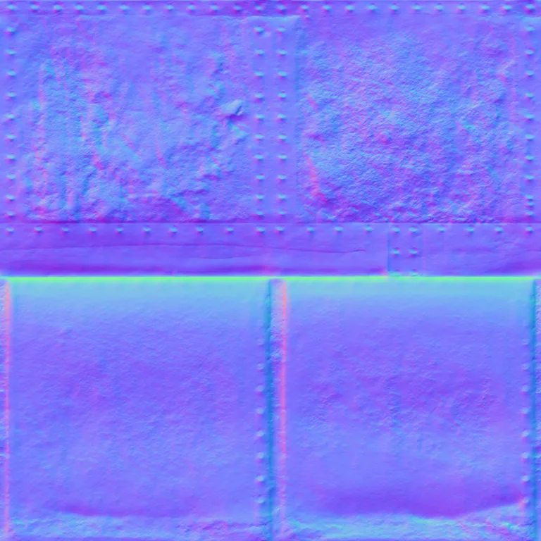 Normal Map for Fence Steel Bridge Rusted
