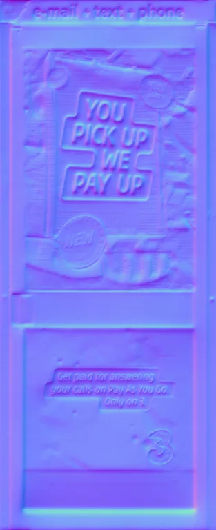 Normal Map for Phonebox Door1