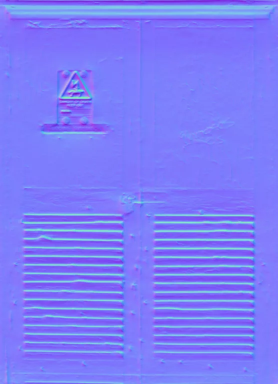 Normal Map for Doors Wood Substation