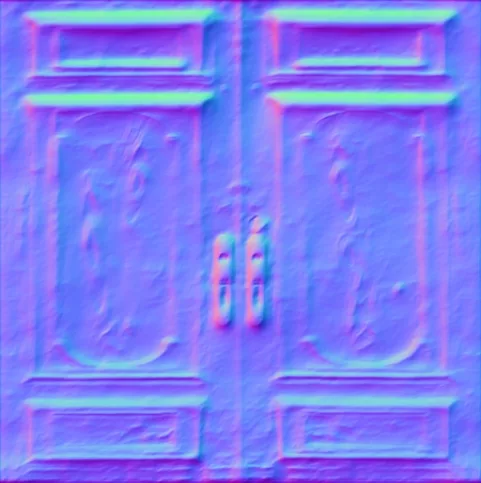 Normal Map for Jacey Gothic Door Purple Hardware
