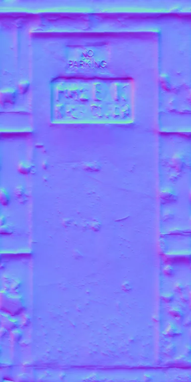 Normal Map for Door Steel Fire Exit Rustic