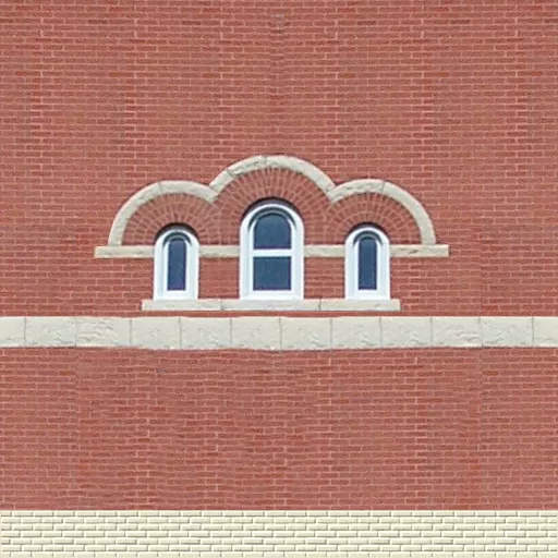 Brick City Building Wall 3 With 3 Windows main texture preview