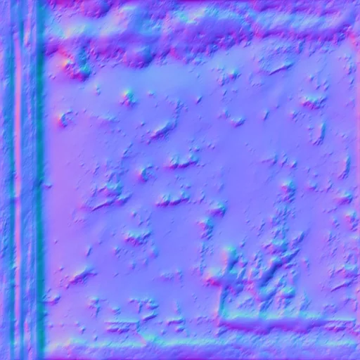 Normal Map for Dirty Rusted Metal Wall5