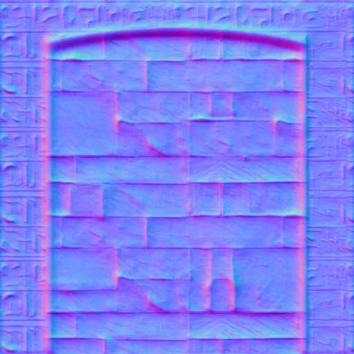 Normal Map for Jacey Egypt Limestone With Archway