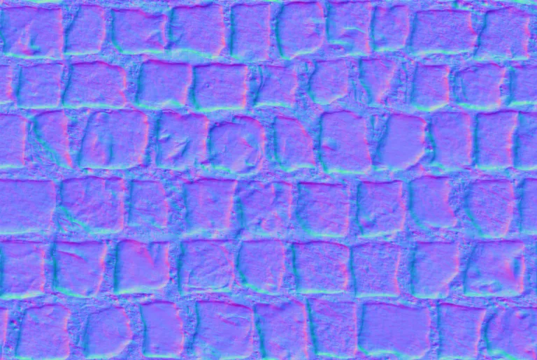 Normal Map for Ground Cobblestone4