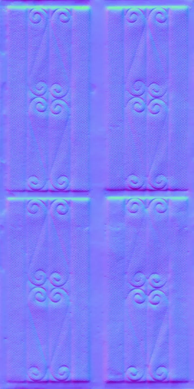 Normal Map for Door Iron Curly Bars