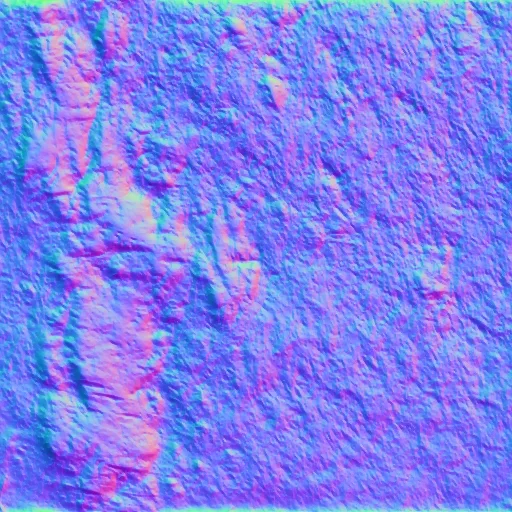 Normal Map for Moss Tree Bark Texture 006