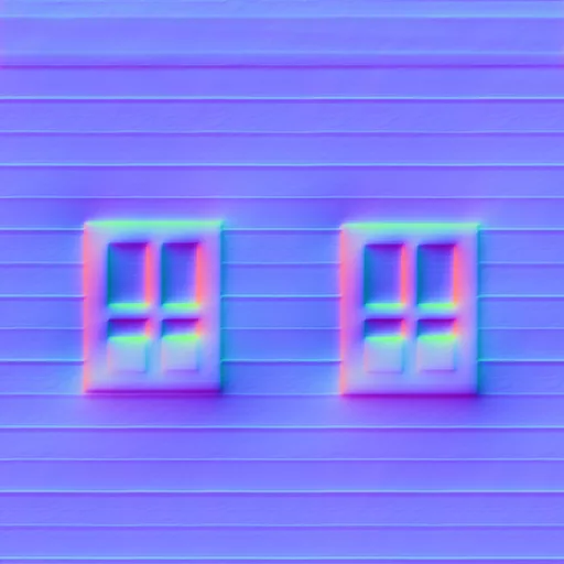 Normal Map for Autumn House Siding 1 With Windows