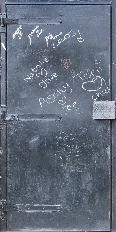 Door Steel Black Defaced main texture preview