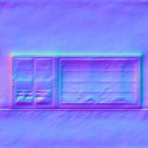 Normal Map for Dirty Wall2 With Windows