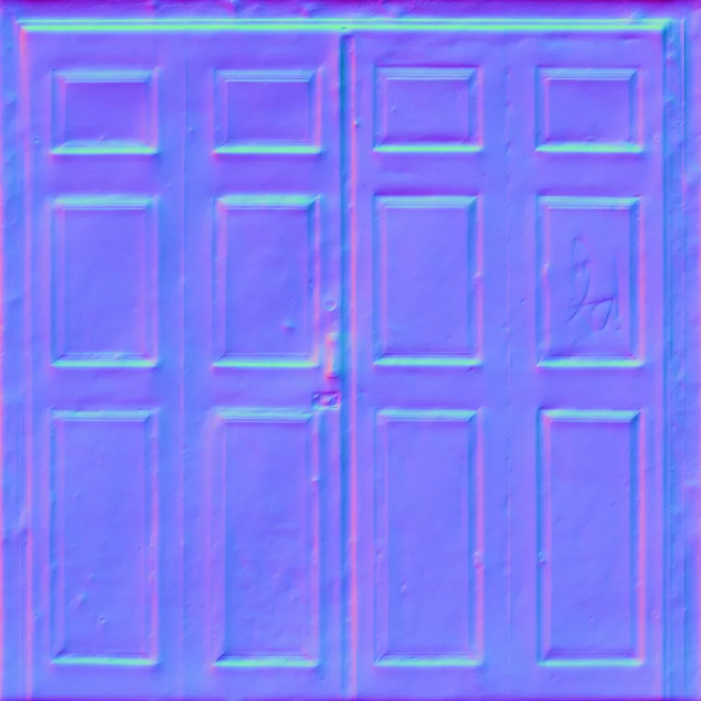 Normal Map for Doors Wood Paneled