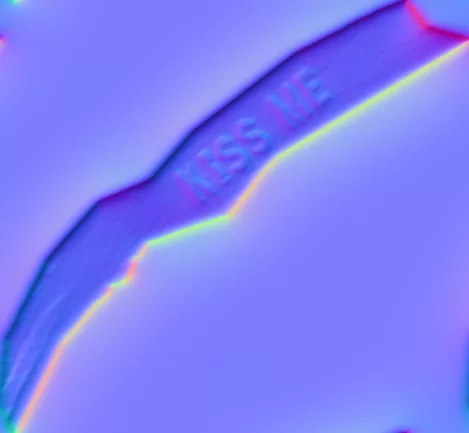 Normal Map for Chocolate Drop Tag