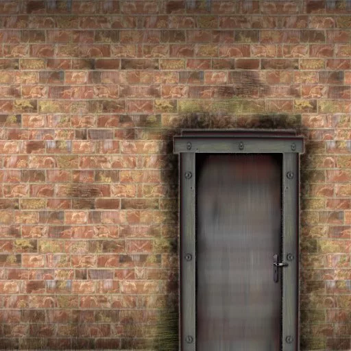 Dirty Brick Wall1 With Door main texture preview