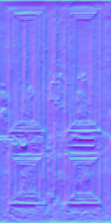 Normal Map for Doors Wood Paneled2