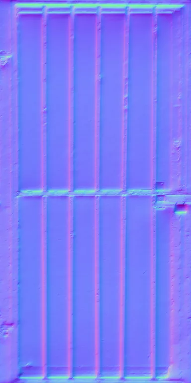 Normal Map for Door Steel Secure Bars
