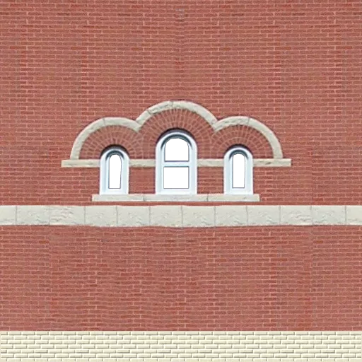Alpha / Mask for Brick City Building Wall 3 With 3 Windows