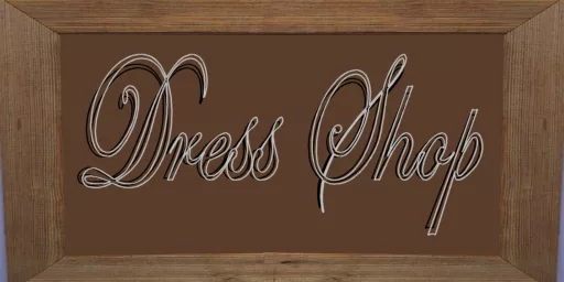 Western Dress Shop Sign main texture preview