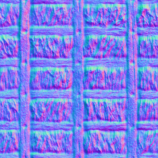 Normal Map for Seamless Straw Roof Interior