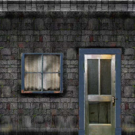 Dirty3 Wall With Door And Window main texture preview
