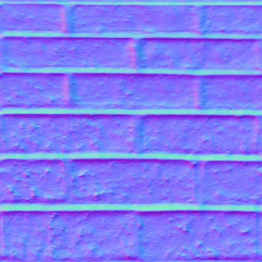 Normal Map for Bricks4 512 By Maria Korolov (Cc Public Domain)
