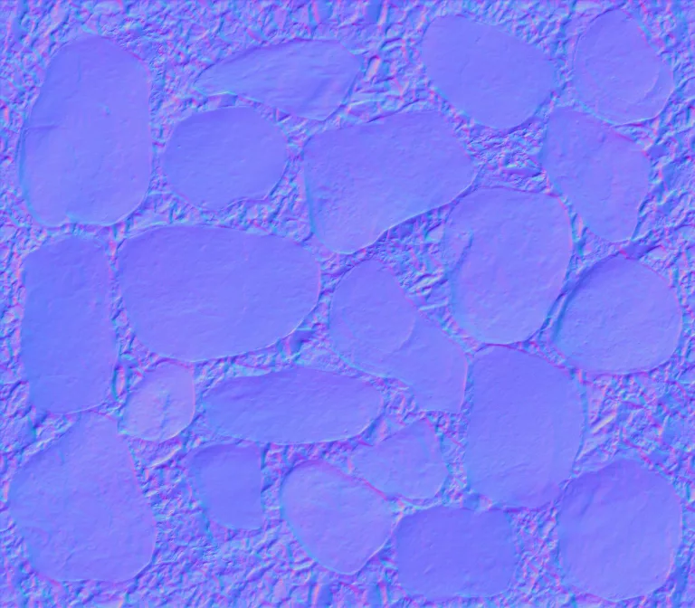 Normal Map for Cottage Rock Foundation With Grass